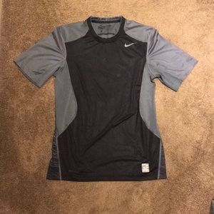 Black/Gray Nike Dri-Fit Fitted T-Shirt